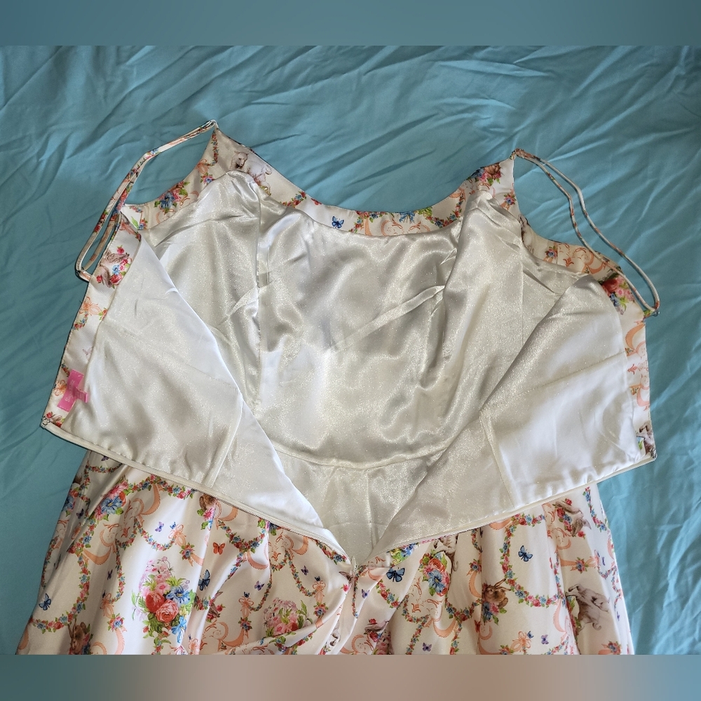 Sugar Thrillz Opulence Renaissance Corset Dress Floral 2X Dollskill Plus Size - Picture 8 of 15